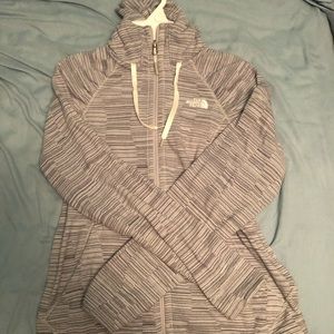 Soft north face zip up with hood